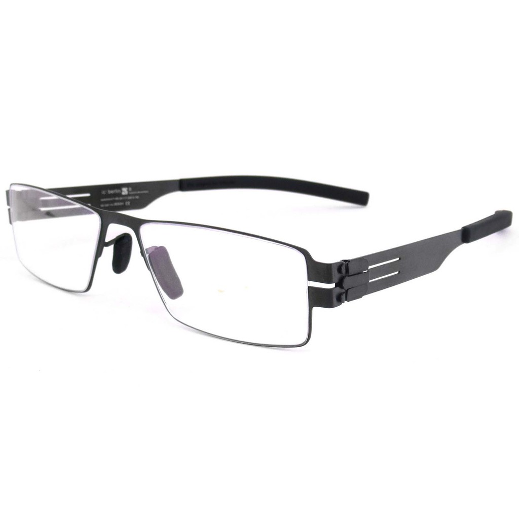 แว่นตา รุ่น IC BERLIN 863424 สีเทา กรอบแว่นตา Eyeglass frame สำหรับตัดเลนส์ ทรงสปอร์ต วัสดุ สแตนเลสสตีล