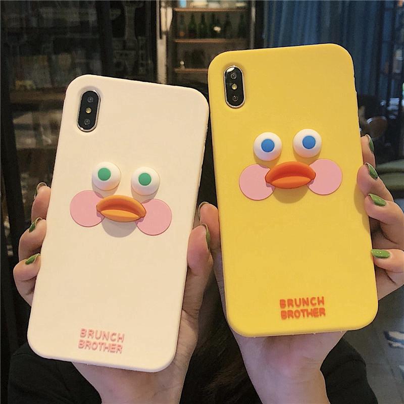 เคสโทรศัพท์มือถือลายเป็ด 3D สําหรับ Samsung Galaxy S8 S9 S10 Plus Note 8 Note 9