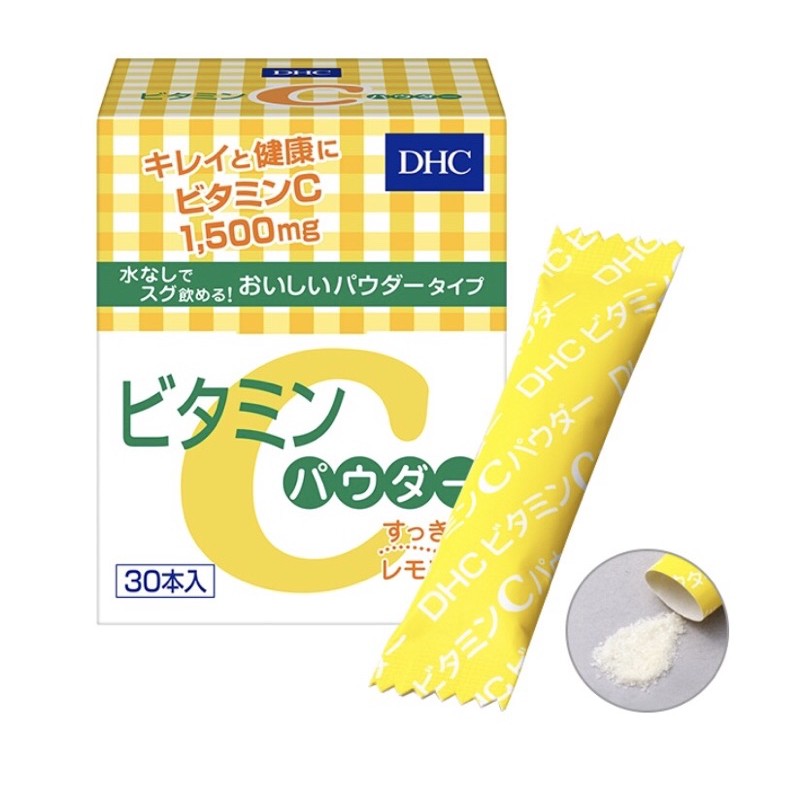พร้อมส่ง🌟DHC Powder Lemon (30 ซอง) Vitamin C 1,500mg วิตามินซีชนิดผง