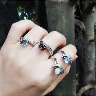 Aira​ Birthstone Ring แหวนราศีเกิด แหวนวันเกิด พลอยแท้ โกเมน​  มูนสโตน​ ลาบราโดไลต์​ โอปอล​ พลอยคัดเกรดทุกเม็ด