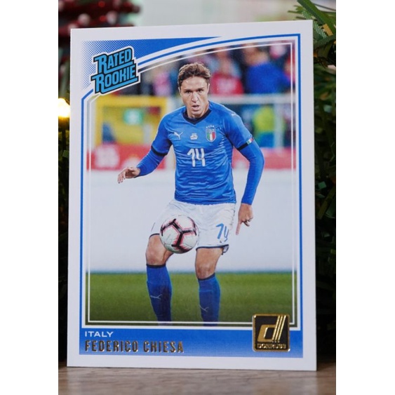 (การ์ดนักบอล , soccer card) Federico Chiesa donruss rate rookie 2018-19 RC