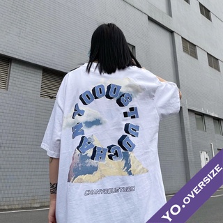 Yo.oversize 🌟 20160 เสื้อยืดโอเวอร์ไซส์ oversize สกรีนวิวภูเขา ตัวอักษร มินิมอล ⛰