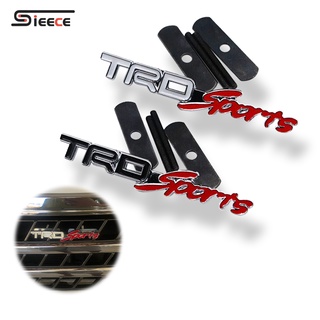 Sieece TRD Sports สติ๊กเกอร์ตราสัญลักษณ์กระจังหน้าโลหะ สำหรับ Toyota Vios Altis Yaris CHR Fortuner Yaris ATIV Corolla Cross Innova Camry Commuter Avanza GR Supra Hiace Hilux