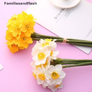 Familiesandflash&gt; ช่อดอกกล้วยไม้จําลอง สีขาว สําหรับงานแต่งงาน 6 ชิ้น ต่อล็อต