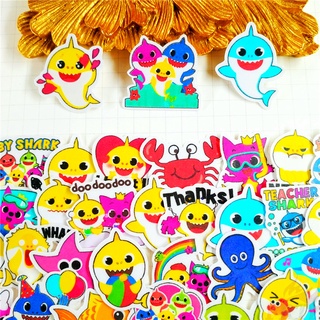 ★★★ Baby Shark doo doo doo Q-2 Mini Diary Manual สติ๊กเกอร์ ★★★ 60Pcs/Set DIY Fashion Scrapbooks Album Decor Decals สติ๊กเกอร์（Size: 2~3cm）