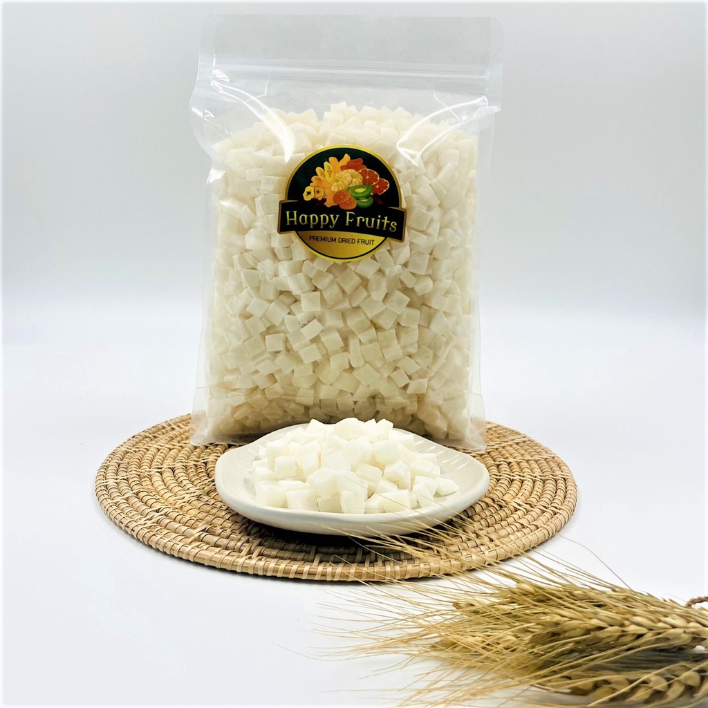 Dried Coconut Diced 8-10 mm มะพร้าวอบแห้งแบบหั่นเต๋า เกรด A อร่อยมาก!! กลิ่นหอม มัน หวานน้อย เกรด A By Happy Fruits