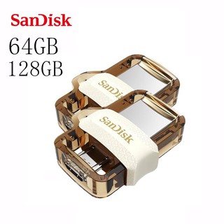 SanDisk Ultra Dual Drive M3.0 64GB (SDDD3_064G_G46) แฟลชไดร์ฟ สำหรับ สมาร์ทโฟน และ แท็บเล็ต Android