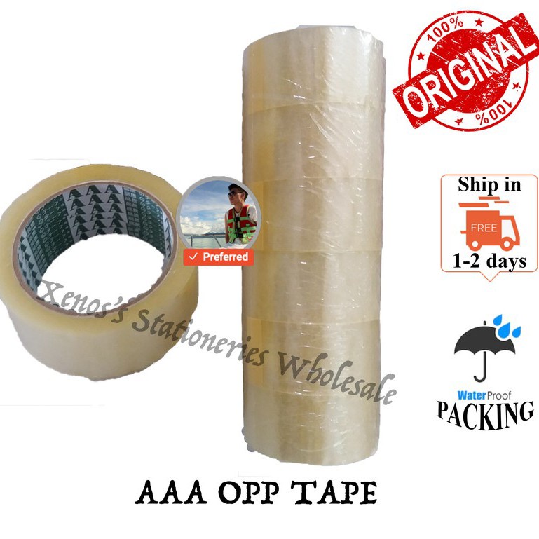 AAA OPP TAPE 12MM/ 18MM/ 24MM/ 36MM/ 48MM/ 60MM/ 72MM [PER ROLL] (40YARDS / 90YARDS)