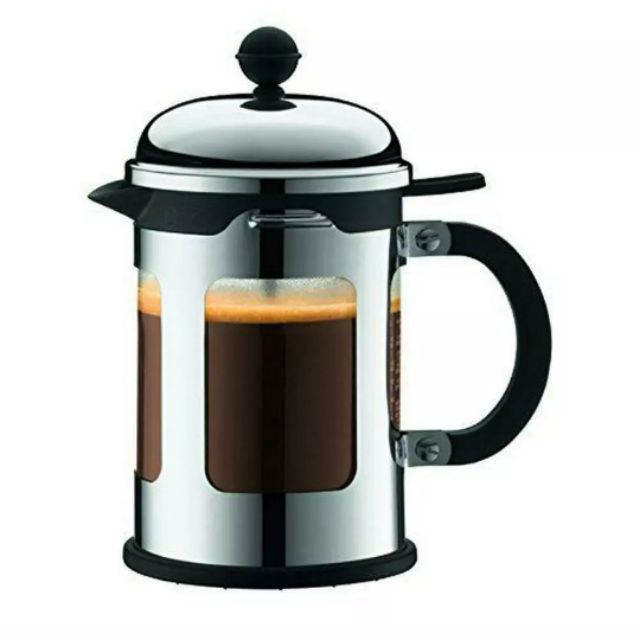 Bodum Chambord French Press Coffee Maker (Stainless Steel) - 4 Cup/50mL 4 Cup