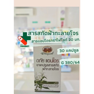 อภัย แอนโดร 20 มก. ยาแคปซูลสารสกัดฟ้าทะลายโจร อภัยภูเบศร