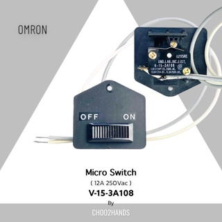 Omron Micro switch ไมโครสวิทช์ พร้อม Tag On-Off 12A 1/3Hp 125V.250VAC JAPAN