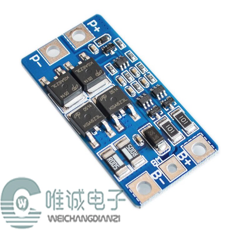 2 String 7.4V แบตเตอรี่ลิเธียมป้องกันบอร์ด 8.4V พร้อมฟังก์ชั่น Balanced Overcharge Overdischarge Protection 10A ทํางาน