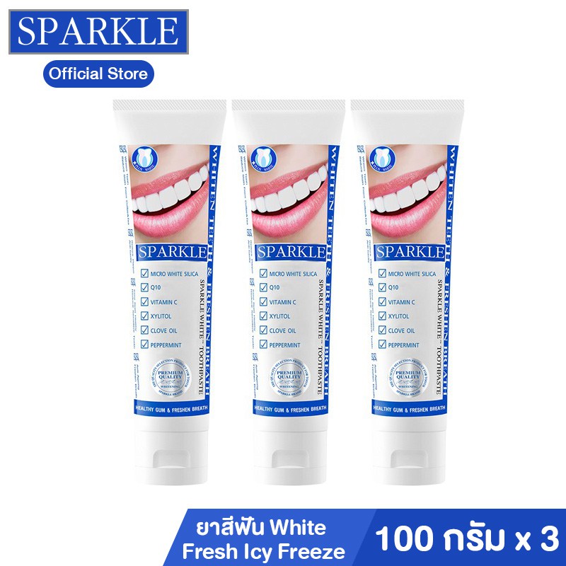 Sparkle ยาสีฟัน สูตร White Fresh Icy Freeze Toothpaste SK0044 ขนาด 100 g. 3 ชิ้น kuron