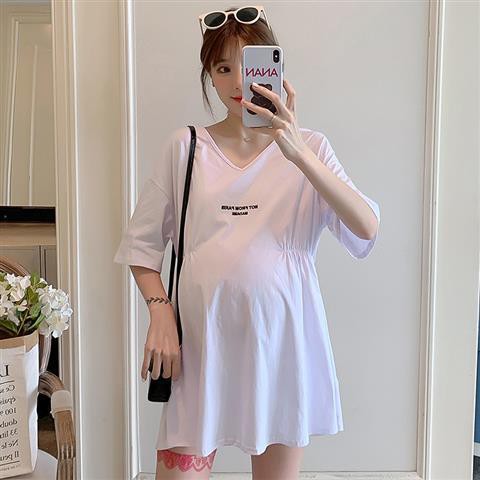 ⚡ชุดคลุมท้องแฟชั่น,กระโปรงเสื้อยืดพลัสไซส์,คนอ้วน,หลวมและสบาย,ชุดคลุมท้องใส่ทำงาน