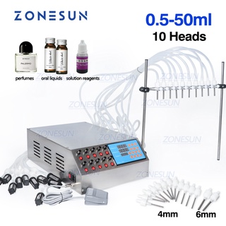 Zonesun ZS-YTPP10 เครื่องปั๊มน้ําหอมไฟฟ้าดิจิทัล 10 หัว ขนาดเล็ก 50 มล.