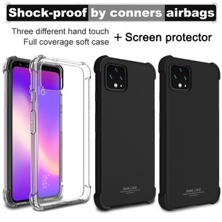 Imak Google Pixel 4 / Google Pixel 4 XL กันกระแทกถุงลมนิรภัยกัน Case กระแทก ปกหลังพร้อมฟิล์มกันระเบิด Soft เคสโทรศัพท์มือถือ
