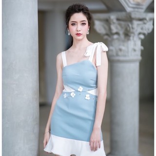 Blt brand 💕 sky blue mini dress ไซส์xs มือ1