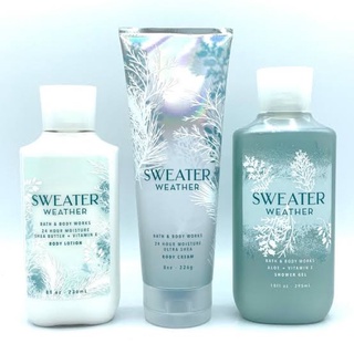 #แท้ #พร้อมส่ง #แบ่งขาย Bath &amp; Body Works Fine Fragrance Mist 10 ml. and  Body Cream 20 ml. #SWEATERWEATHER