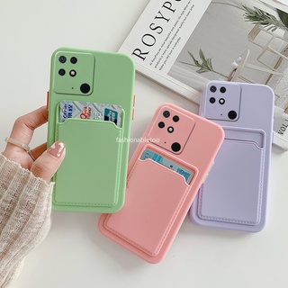 เคสโทรศัพท์ซิลิโคน TPU แบบนิ่ม ทรงสี่เหลี่ยม ป้องกันกล้อง กันกระแทก มีช่องใส่บัตร สําหรับ Xiaomi Redmi 10 C 10 A 10A 10C Redmi10 C Redmi10C Redmi10A 2022 5G