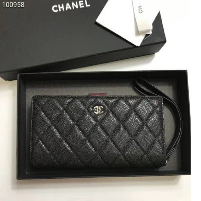 กระเป๋าตังค์ Chanel 21cm. งาน : Ori หนังแท้ทั้งใบ🔥🔥