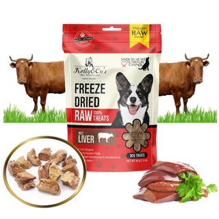 เคลลี่แอนด์โค ขนมสุนัข ซิงเกิ้ลทรีทส์ ขนมฟรีซดราย ตับวัว (Freez-dried Beef Liver) 40 g.