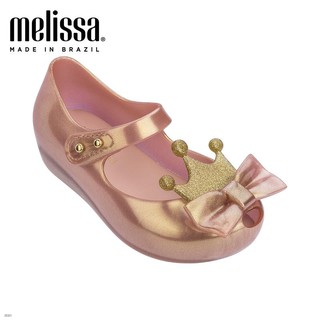 mini melissa รองเท้าแตะลําลองสําหรับเด็กผู้หญิงติดโบว์ awk