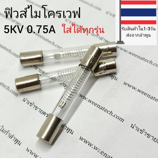 1ชิ้น ฟิวส์ไมโครเวฟ อะไหล่ไมโครเวฟ 6*40mm  5kv 0.75A 0.8A ใช้ได้ทุกรุ่นส่งจากลำพูน