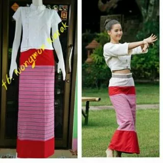ผ้าซิ่นทอกาสะลอง​ ผ้าซิ่นสะบันงา ผ้าถุงต่อหัว ผ้าซิ่นทอยกดอกยลำพูนสีดำ ซิ่นกาสะลอง​ผ้าถุงกาสะลอง