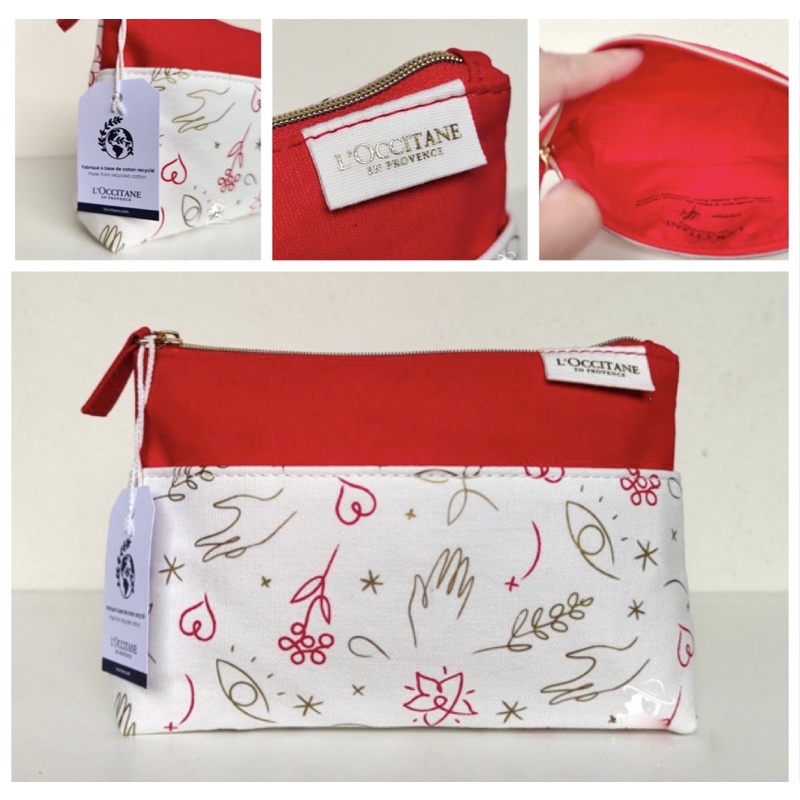 L'occitane Holiday Cosmetic Pouch Bag กระเป๋า l’occitane Shopee