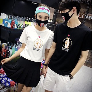 เสื้อยืดแฟชั่น สไตล์เกาหลี สกรีนลายมินิฮาร์ทสีดำรุ่นT-shrit-Black-119