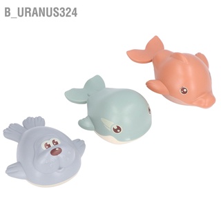B_uranus324 3pcs Baby Bath Toys Clockwork Swimming Small Whale Wind Up Animal Bathtub for Children