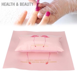 Nail Art Hand Pillow with Mat ชุดหมอนรองแขน หนัง Pu สีแดง สําหรับตกแต่งเล็บ