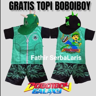 Boboiboy GALAXY BOBOIBOY Leaf Boys เสื้อผ้าเด็กผู้ชาย / เครื่องแต่งกายใบไม้ BOBOIBOY