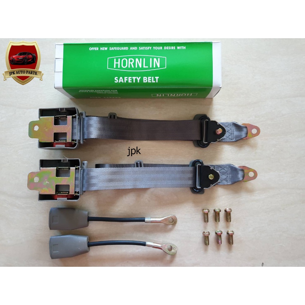 เข็มขัดนิรภัย 3 จุด AUTO สีเทา สายล็อคก้านเหล็ก LH/RHมี ม.อ.ก HORNLIN ราคา SETละ 790 บาท