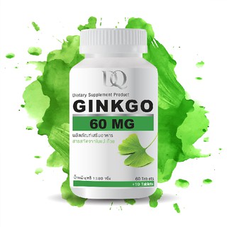 DQ Gingko 60 mg. ดีคิว สารสกัดจากใบแปะก๊วย 60 มก. 60 เม็ด