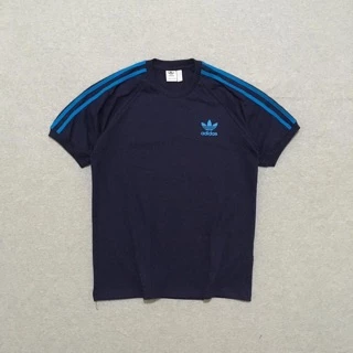 Ad*d*s 3 Striped Collegiate เสื้อยืดสีกรมท่าพร้อมป้ายเต็ม
