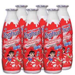 ดีโด้ น้ำสตรอเบอร์รี่10% ผสมโยเกิร์ต ขนาด 300ml ยกแพ็ค 6ขวด DEEDO STRAWBERRY JUICE YOGHURT