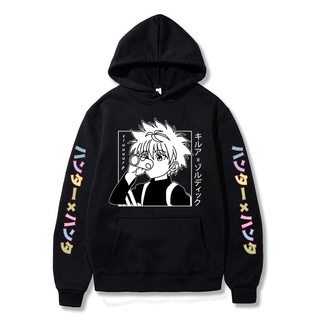 เสื้อกันหนาว มีฮู้ด ลายการ์ตูนอนิเมะ Kawaii Hunter X Killua Zoldyck สําหรับผู้ชาย 2022