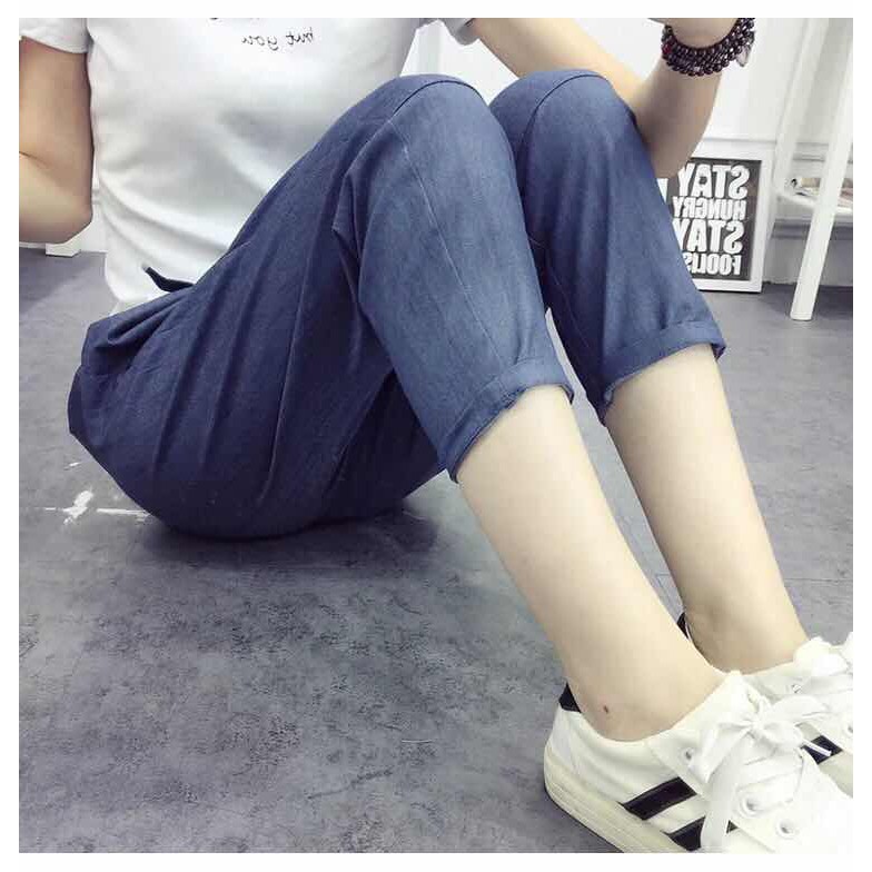 880 พร้อมส่งจากไทย กางเกงคาร์โก้ สไตล์เกาหลี ไซต์ยางยืด สําหรับผู้หญิง ผ้าไม่บาง กางเกงขายาว เอวสูง