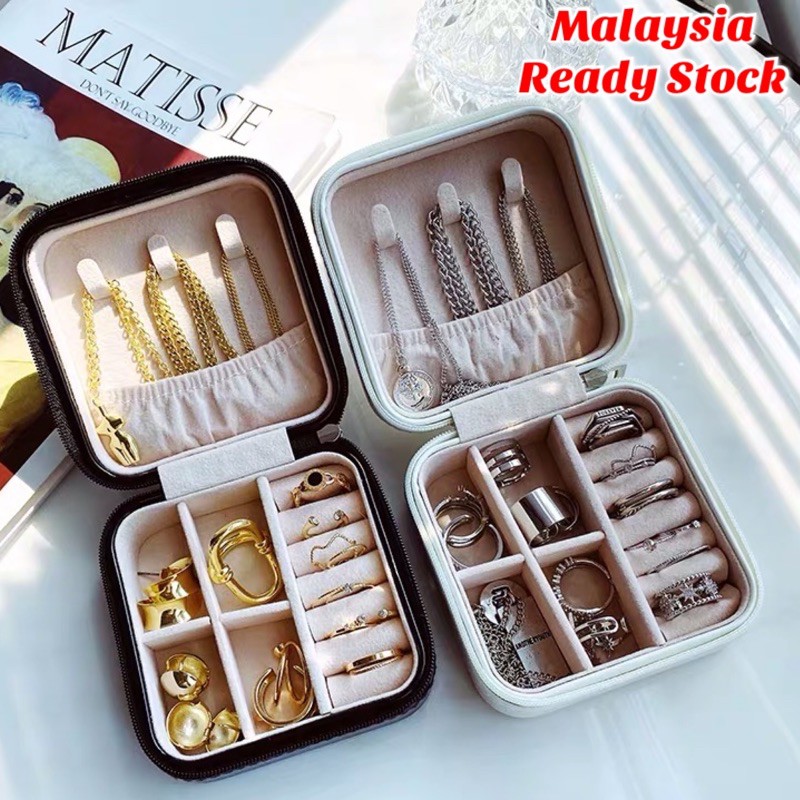 Travel Jewellery Box Organizer with Zip Portable Jewellery Box