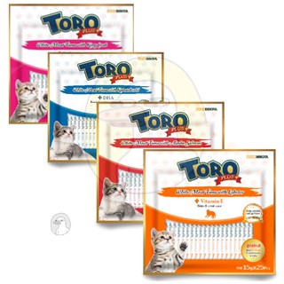 Toro Plus premium ขนมแมวเลียพรีเมี่ยม ห่อใหญ่ 25 ซอง (15*25 )