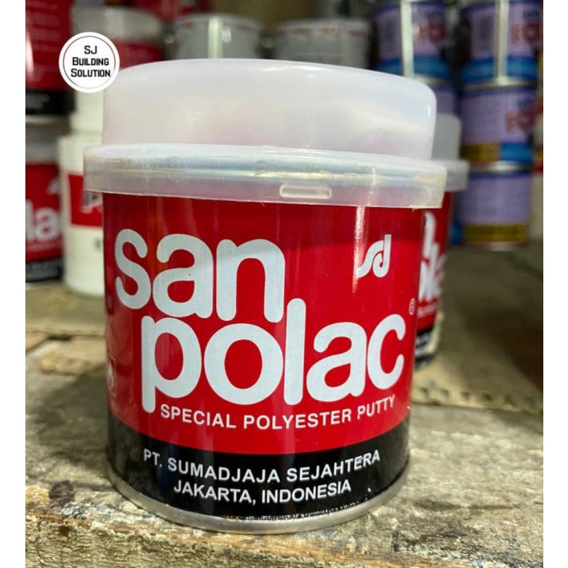 SAN POLAC Plastic Putty 250g Iron & Wood Putty 250 กรัม + ยา 250gr