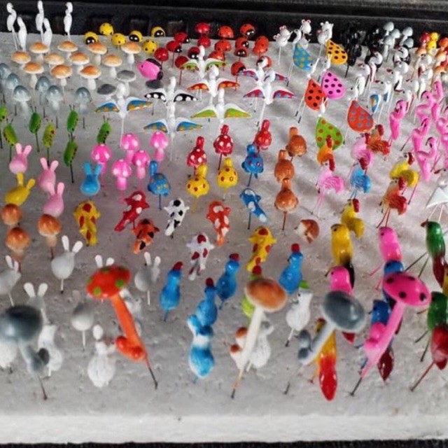 ตุ๊กตาจิ๋ว แต่งสวน ดินปั้นจัดสวน ตุ๊กตาจัดสวนถาด
