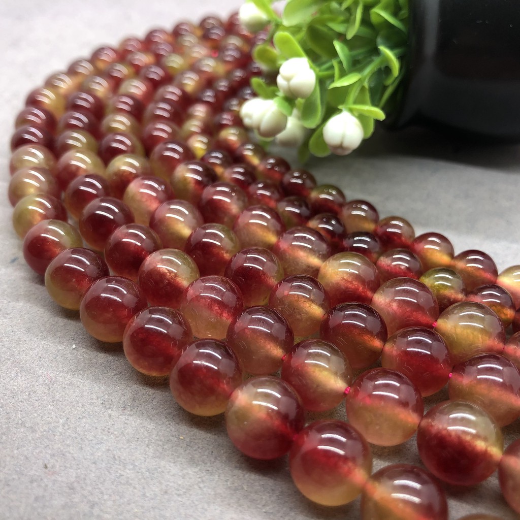 แตงโม Chalcedony ลูกปัด 4-12 มม.รอบหินธรรมชาติหลวมลูกปัด DIY เครื่องประดับ ราคา ถูกที่สุด ดีลบีเคเค แกลเลอรีภาพที่ 4