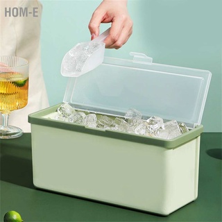 Hom-E 3 Layer Ice Cube Tray Large Capacity Easy Demoulding Pull Out Bin with Shovel Lid for Yogurt Wine Summer