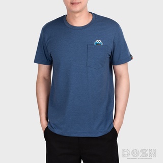 DOSH UNISEX T-SHIRTS SESAME STREETเสื้อยืดคอกลม แขนสั้น ผู้ชาย-ผู้หญิง DSEMT5040-BU