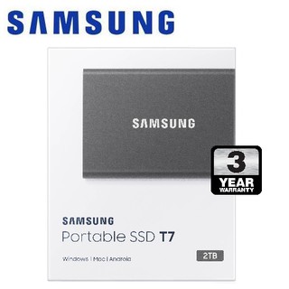 Samsung 2TB T7 Portable SSD USB3.2 (Gray)