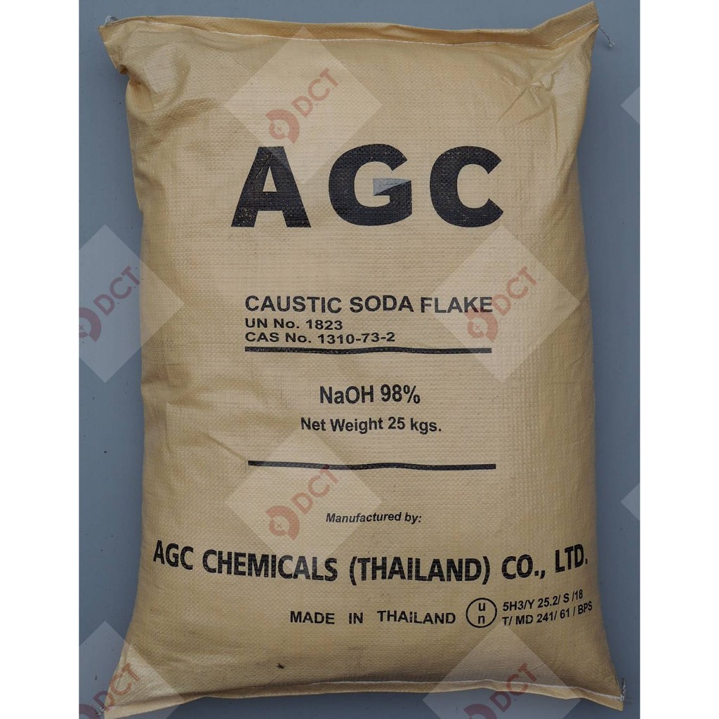 (25 kg) Caustic Soda Flake 98% (Food Grade) | โซดาไฟเกล็ด 98% (เกรดอาหาร มีเลข อย)