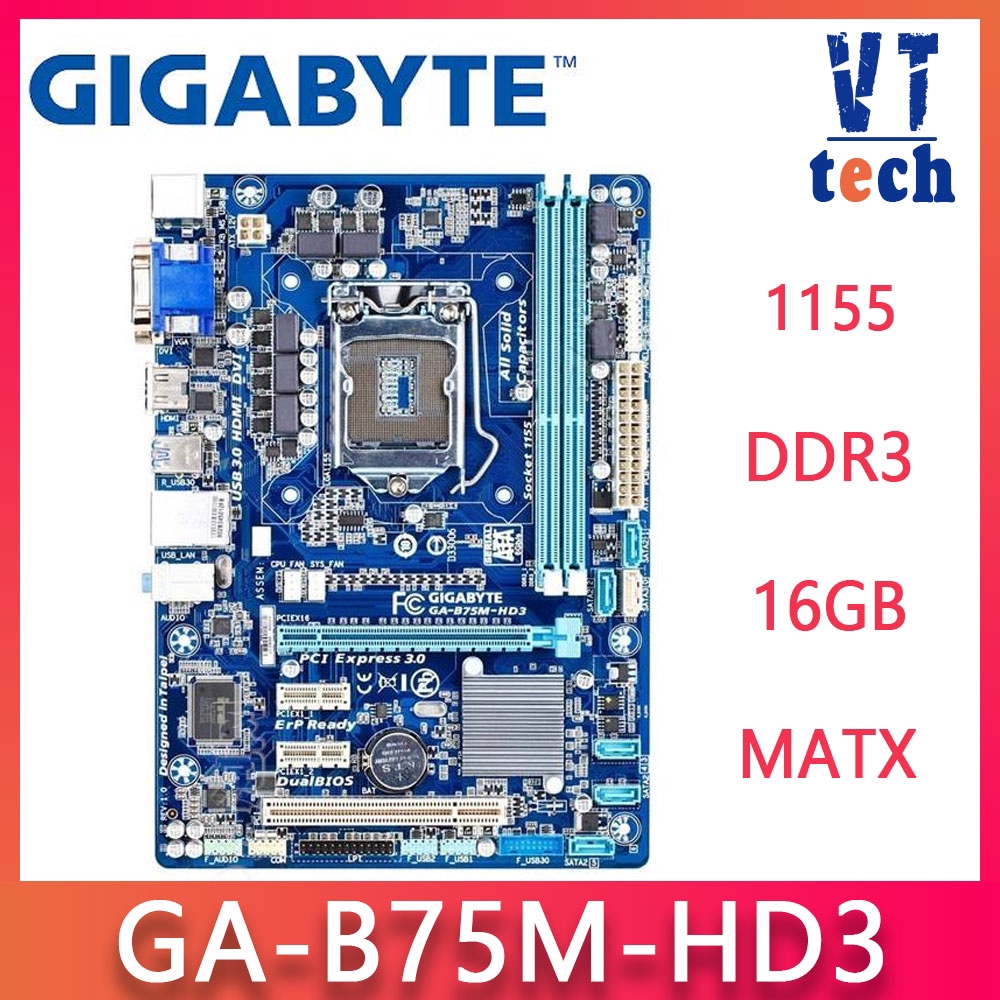 Gigabyte Ga B75m D3v Desktop Motherboard B75m D3m B75m D2p B75m Hd3 B75 Ds3v Ga B75m D2v Shopee Thailand