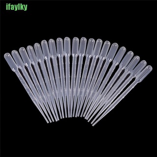 [IFY] 20pcs/set 3ML Disposable Plastic Eye Dropper Set Transfer Graduated Pipettes Lab Supplies  ALK